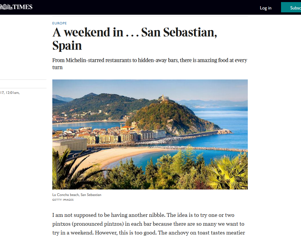 Un fin de semana en . . San Sebastián, Viajes España
