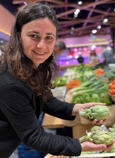 Fresh artichokes at a market in San Sebastian during spring